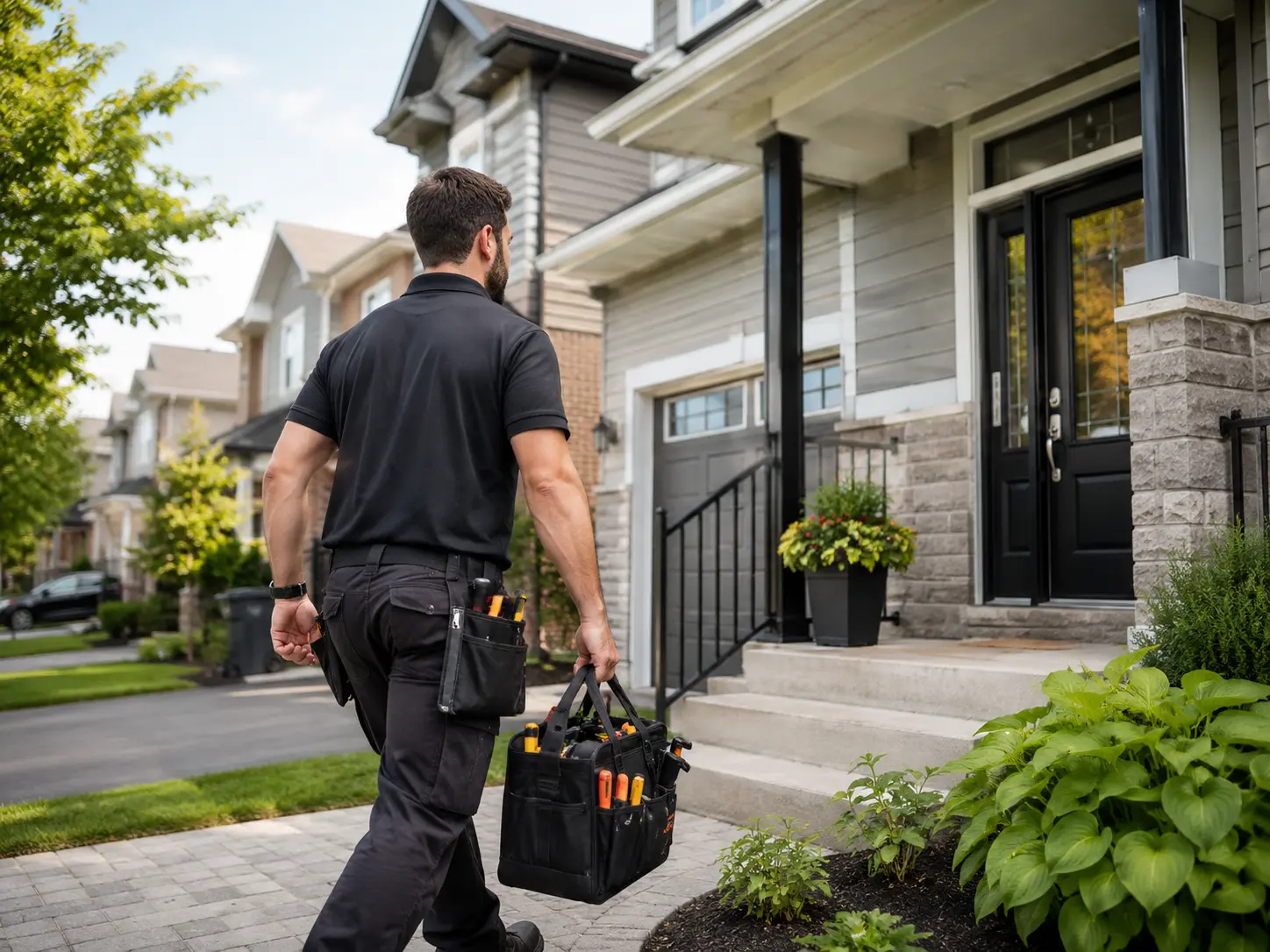 Ottawa handyman arriving for a residential service appointment
